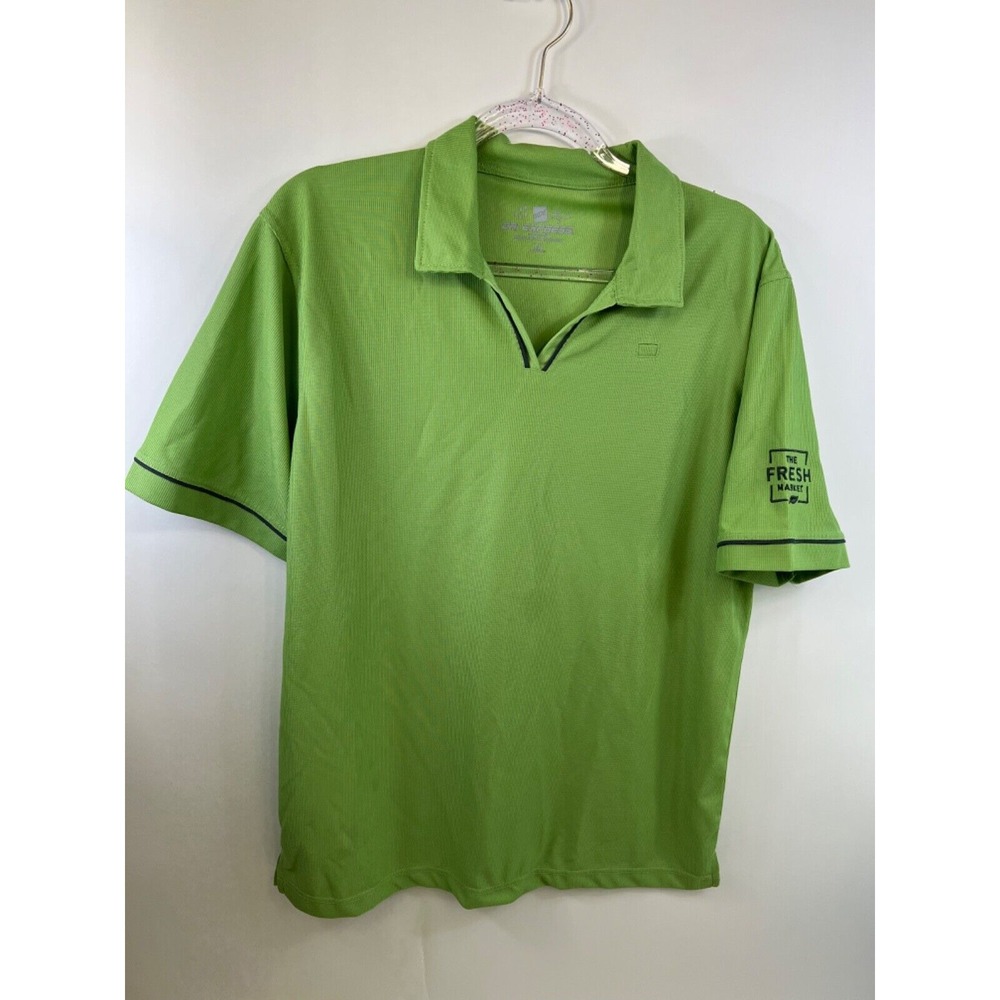 Fresh Produce Polo Shirt Short‎ Sleeve Cotton Pullover Green Unisex Size Large